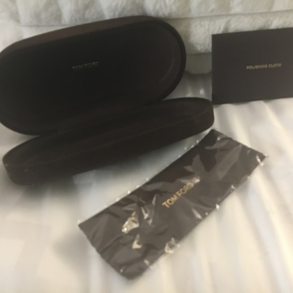 Bundle of Tom Ford sunglasses velvet case w/polishing cloth+ 2 boxes main image 6